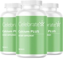 Célébrez les vitamines Calcium Plus – 600mg Citrate de calcium, 600 UI Vitamine D3 et 50mg Magnésium pour la chirurgie bariatrique - Sans gluten et sans sucre - 540 comprimés non chétifs