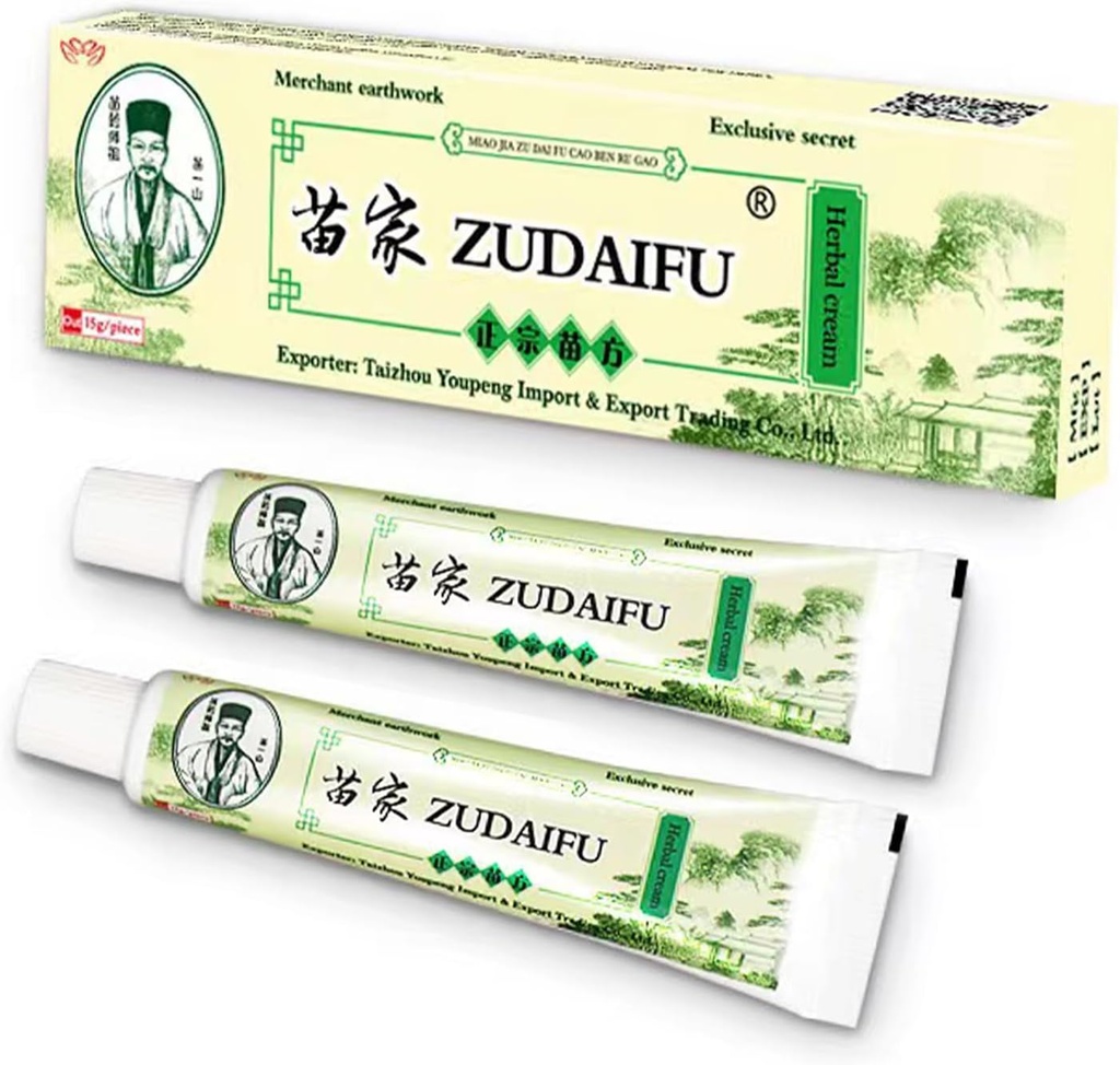 2 Pcs Crème à base de plantes chinoises naturelles Eczema, onguent de soulagement de l'eczéma pour démangeaisons du corps complet, sécheresse, rougeur, acné, boutons, plaquettes, croûte, flaconnage et peau sensible