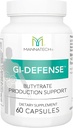 Supplément Butyrate de Mannatech - soutient la fonction de barrière giteuse, la santé intestinale et le confort digestif - favorise la production d'acide gras à chaîne courte, supplément de soutien immunitaire GI-défense 60 capsules