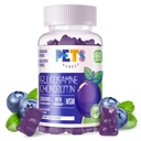 Animaux de compagnie Glucosamine Purest Gommies Chondroitin avec MSM & Elderberry Extra Strength - Joint Support, Supplément de soutien immunitaire antioxydant pour adultes, hommes et femmes.60 Gummies Blueberry