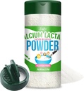 Poudre de lactate de calcium, 6 oz de lactate de calcium pur, aide à neutraliser l'acidité des aliments, stabilisant non-OGM des aliments et agent en vrac pour les produits laitiers, pains, pâtisseries, crème glacée, gelées