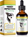 Traitement naturel de l'infection des levures pour chiens, traitement de l'infection des levures pour chiens, soulagement de l'allergie chez les chiens, soulagement de la démangeaison et de l'immunité, améliore la peau et le manteau, supplément à base de plantes pour chiens, 2 oz