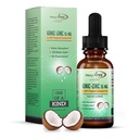 Suppléments de zinc bio pour les enfants, les adultes - Sulfate de zinc - Supplément de zinc liquide - gouttes de zinc ionique pure dans l'huile de coco pour le soutien immunitaire, la peau - NON conservateurs et grand goût - 100 portions végétaliennes