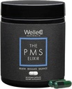 WelleCo Le supplément de soutien prémenstruel du SPM Elixir pour les femmes, le magnésium et les capsules Ashwagandha avec fer, iode, germes de brocoli, Vitex, chrome et vitamines B, végétalien et sans gluten, 60 capsules