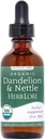 Teinture de dandelion et de nervure biologique de l'herbure - Feuille de dandelion liquide et gouttes d'extrait de nervure (2 fl oz)