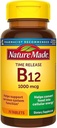 Nature faite vitamine B12 1000 mcg, complément alimentaire pour le métabolisme de l'énergie, libération de temps, 75 comprimés,.
