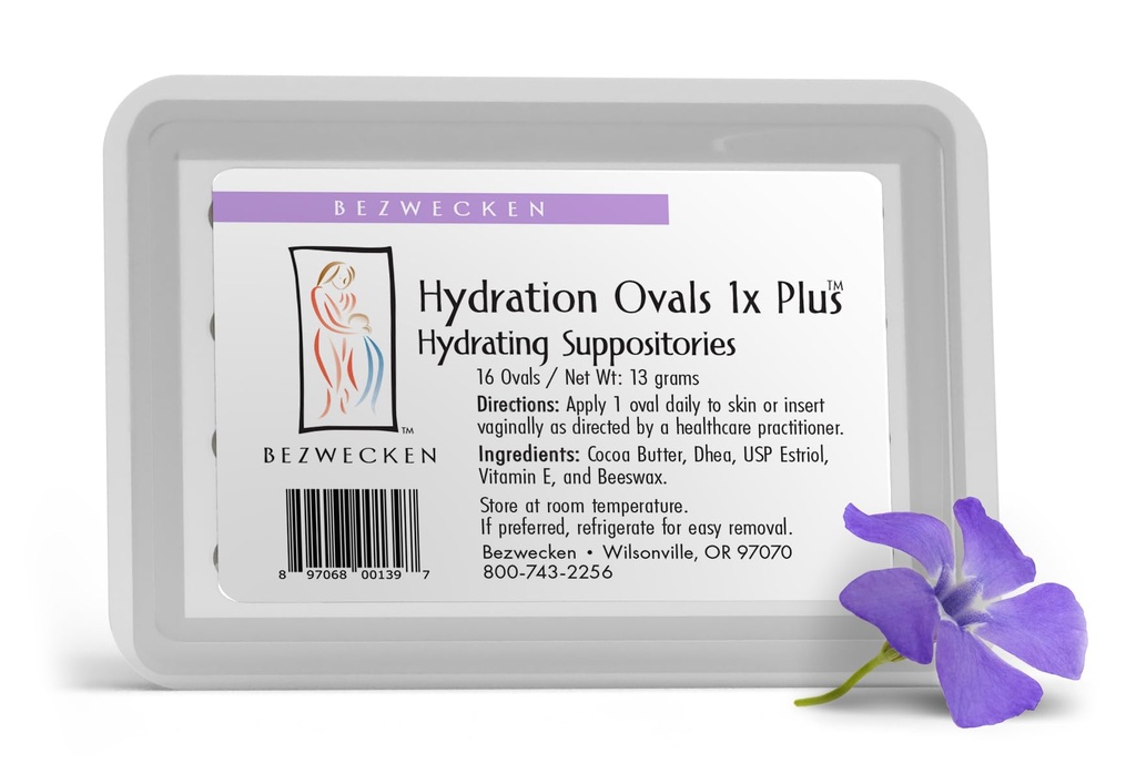 Bezwecken – Ovales d'hydratation 1x Plus DHEA – 16 Suppositoires ovales - Même formule de confiance - Formule professionnelle pour atténuer la sécheresse vaginale chez les femmes ménopausées - Sans danger, sans naturel et sans paraben