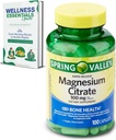 Magnesium Citrate 100mg | Citrato de Magnesio, 100 Capsules | Highly Absorbable | Rapid Release for Bone, Nerve, Muscle Health | Supplement for Sleep, Heart, Magnesium Supplements