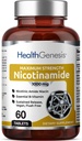 B-3 Nicotinamide 1000 mg 60 Tabs Extra Strength Lent Release - Formule Vitamine Naturelle sans Flush , sans gluten amide nicotinique Niacin , soutient la santé de la peau Support de réparation cellulaire