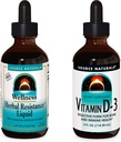 Source Naturals Suppléments liquides, résistance aux plantes et 2000 iu Vitamine D-3-4 oz bouteilles