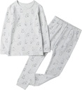 Owlivia 100% biologique en coton bébé manches longues Pajama Sets, jeune fille garçon 2 pièces vêtements de sommeil