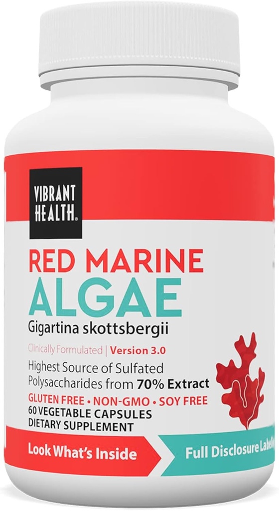 Santé vive, Gigartina Red Marine Algae, soutien immunitaire à base végétale, 60 capsules