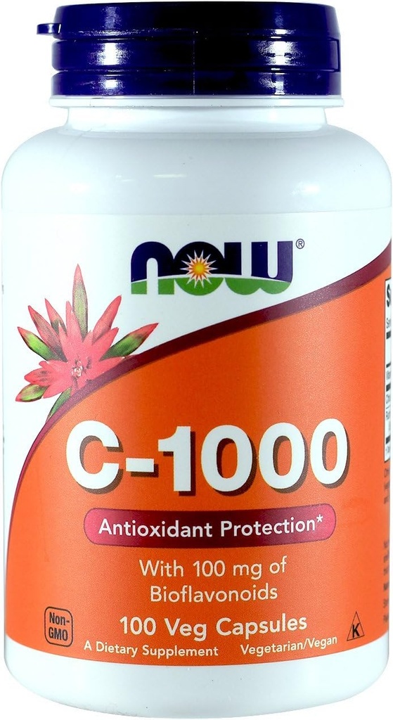 MAINTENANT C-1000, avec 100 mg de bioflavonoïdes, 100 capsules (paquet de 2)