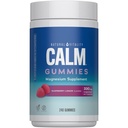 Vitalité naturelle Calme, supplément de citrate de magnésium, gommes anti-stress, soutient une réponse saine au stress, sans gluten, végétalien, citron de framboise aromatisé, 240 gommes