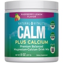 Vitalité naturelle CALM Magnésium supplément boisson mélange plus calcium, anti-stress boisson mélange poudre, avec calcium, végétarien et non-OGM, citron framboise, 8 oz