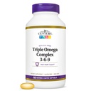 Complexe Triple Oméga du 21e siècle 3 6 9 Softgels enrobés entériques, 180 bouteilles de comptage (22875)