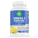 Omega 3 Suppléments d'huile de poisson, concentration maximale 2400 mg Omega-3, 1440mg Huile de poisson, Acide gras DHA de l'EPA, santé cardiaque, vision, yeux, cerveau, soutien immunitaire pour les femmes et les hommes.