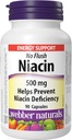 Webber Naturals Pas de flush Niacine Vitamine B3 Capsule, 500mg 90 Compte