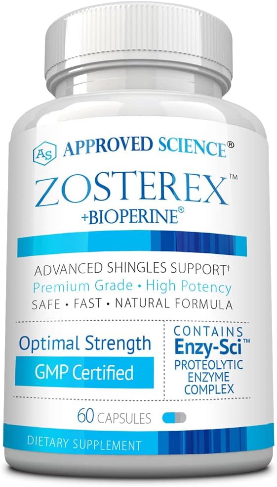 Sciences approuvées Zosterex - Extra-Strength L-Lysine 1000mg, Complexe Vitamine B, Zinc - Soutien immunitaire et traitement des plaies froides - 60 Capsules de végétalien - 1 bouteille