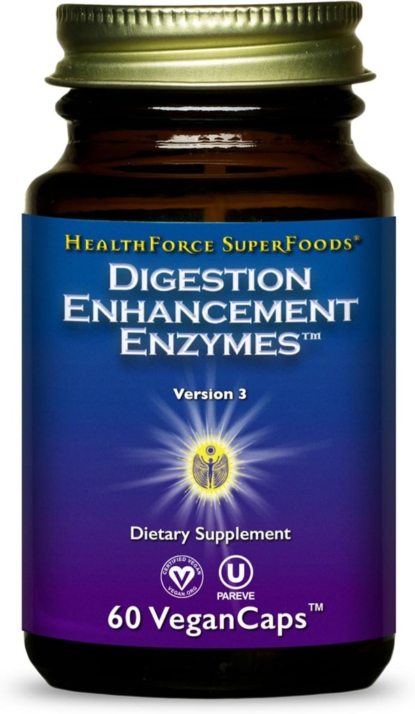 SOINS DE SANTÉ SUPERFOODS Enzymes améliorant la digestion - 60 Capsules de végétalien