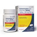 Dual Action Acétaminophène 250mg et Ibuprofène 125mg Caplets, jusqu'à 8h de soulagement de la douleur pour les douleurs mineures, les maux de tête, les dents, les maux de dos, les crampes menstruelles, les douleurs d'arthrite mineure, 216 Nombre