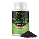 Capsules de graines noires SECRET - 500 mg 100 Softgels - Extrait de Nigella Sativa, Supplément de cumin noir pour cheveux, Support antioxydant, Système immunitaire - Capsules d'huile de cumin noir halal