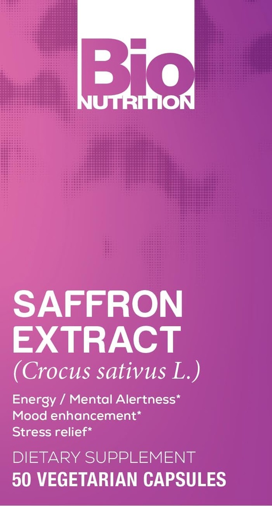 Bio nutrition Safran normalisé Vegi-Caps, 50 Nombre