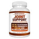 Arazo Nutrition Glucosamine Chondritine Turmeric Msm Boswellia - Supplément de soutien pour soulager 120 capsules pour os, dos, genou, mains (120 capsules)