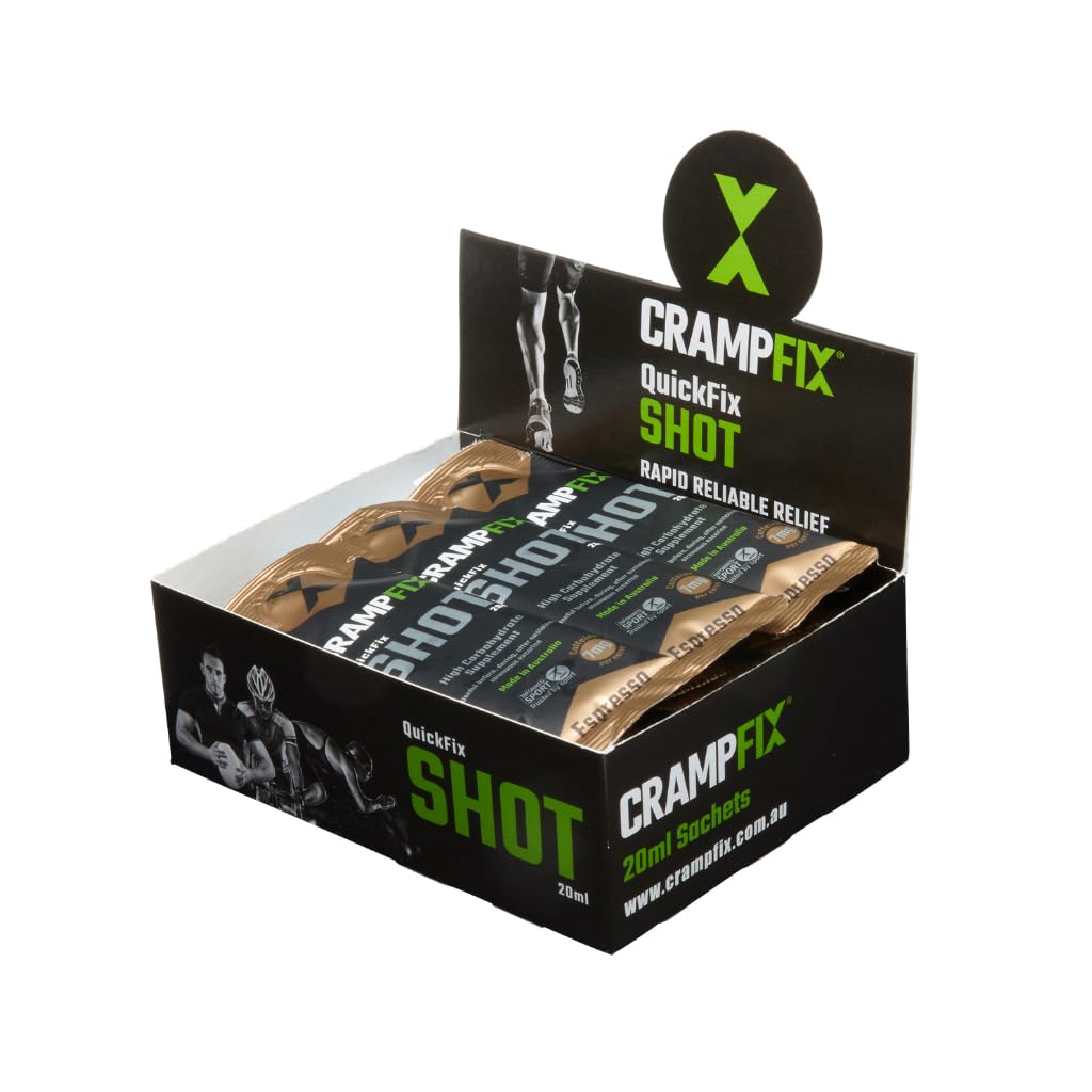 Shot de sport, prévient et soulage les crampes musculaires en secondes, sachets de transport facile, 15 Pack, tout naturel, Espresso avec caféine