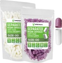 XPRS Nutra Vegan Taille 00 Capsules séparées - 100 Compte Capsules vides Premium Séparées dans des sacs - 00 Pills vides pour le remplissage de supplément de bricolage (Lavande/Blanc)