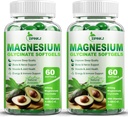 High Absorption Magnesium Glycinate Softgels, Magnesium Supplements 400mg with Zinc, Vitamin E, B6 for Women Men, Improve Sleep, Muscle Relaxation & Bone Health, Gluten-Free, Non-GMO, 2 Pack
