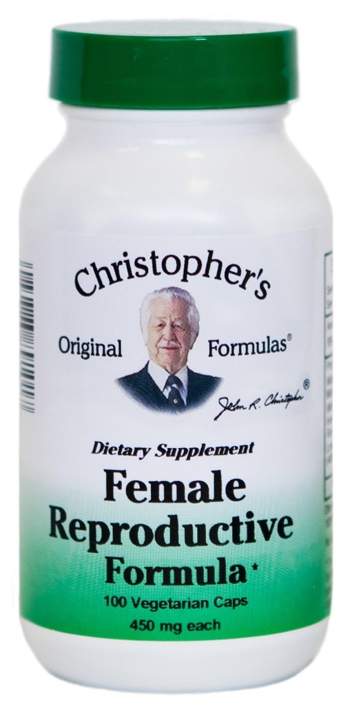 Formules originales de Christopher Formule reproductive féminine – 100 Capsules végétariennes – Mélange à base de plantes pour femmes