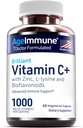 Complexe Vitamine C 1000mg avec L-Lysine 500mg, Zinc 12mg, Bioflavonoïdes 300mg. Doctor Formulé Magnésium Stéarate Suppléments gratuits pour le système immunitaire sain.(1)