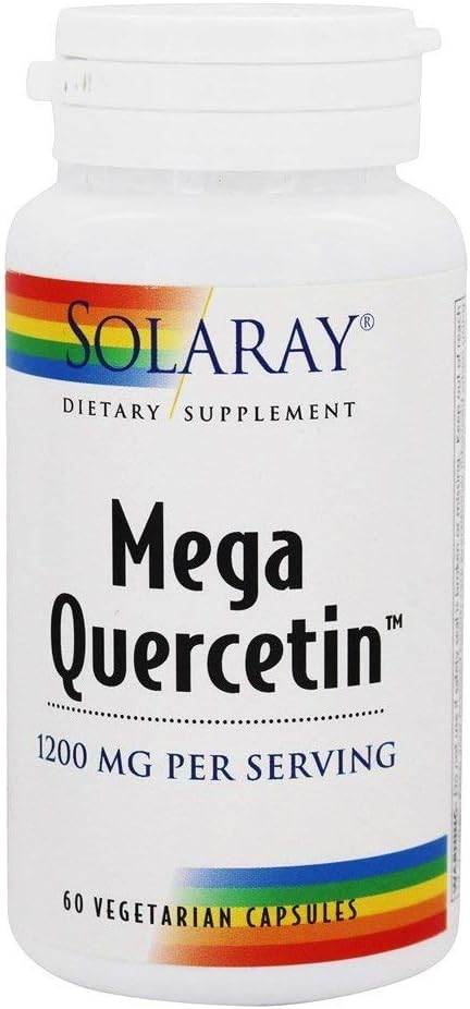 Solaray Mega Quercetin, Healthy Sinus & Immune Support & AMPK Activator, Rutin, Hesperidin & Bromelain, 60 VegCaps