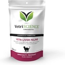 VÉTRISCIENCE Vetri Feline du foie, saveur de poulet, 120 Chews - Supplément de soutien du foie avancé pour les chats avec chardon de lait, DMG et Isolate de protéines de lactosérum