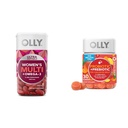 OLLY Ultra Women's Multi Softgels & Probiotic + Prebiotic Gummy, Digestive Support and Gut Health, 500 Million CFUs, Fiber, Adult Chewable Supplement for Men and Women, Peach, 30 Day Supply - 30 Count