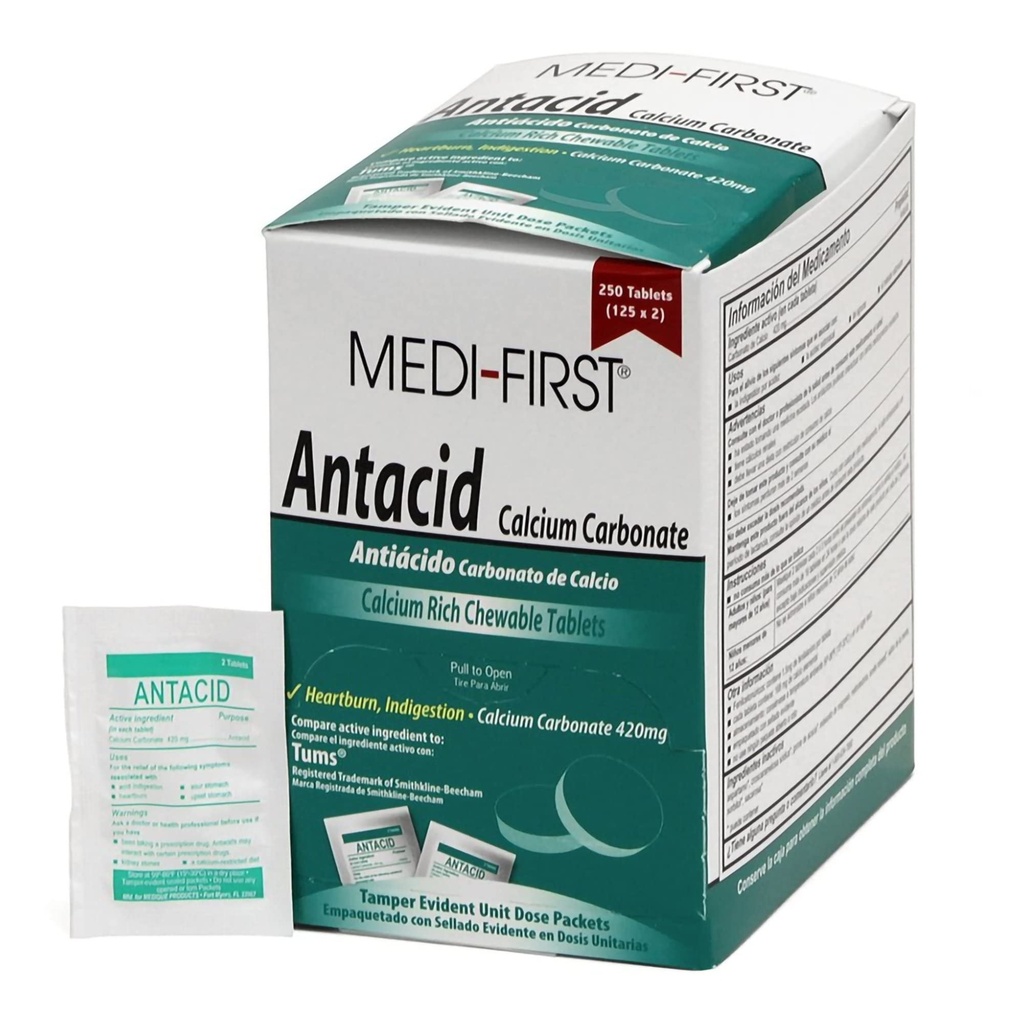 Comprimé médi-premier acide, 250 Ct