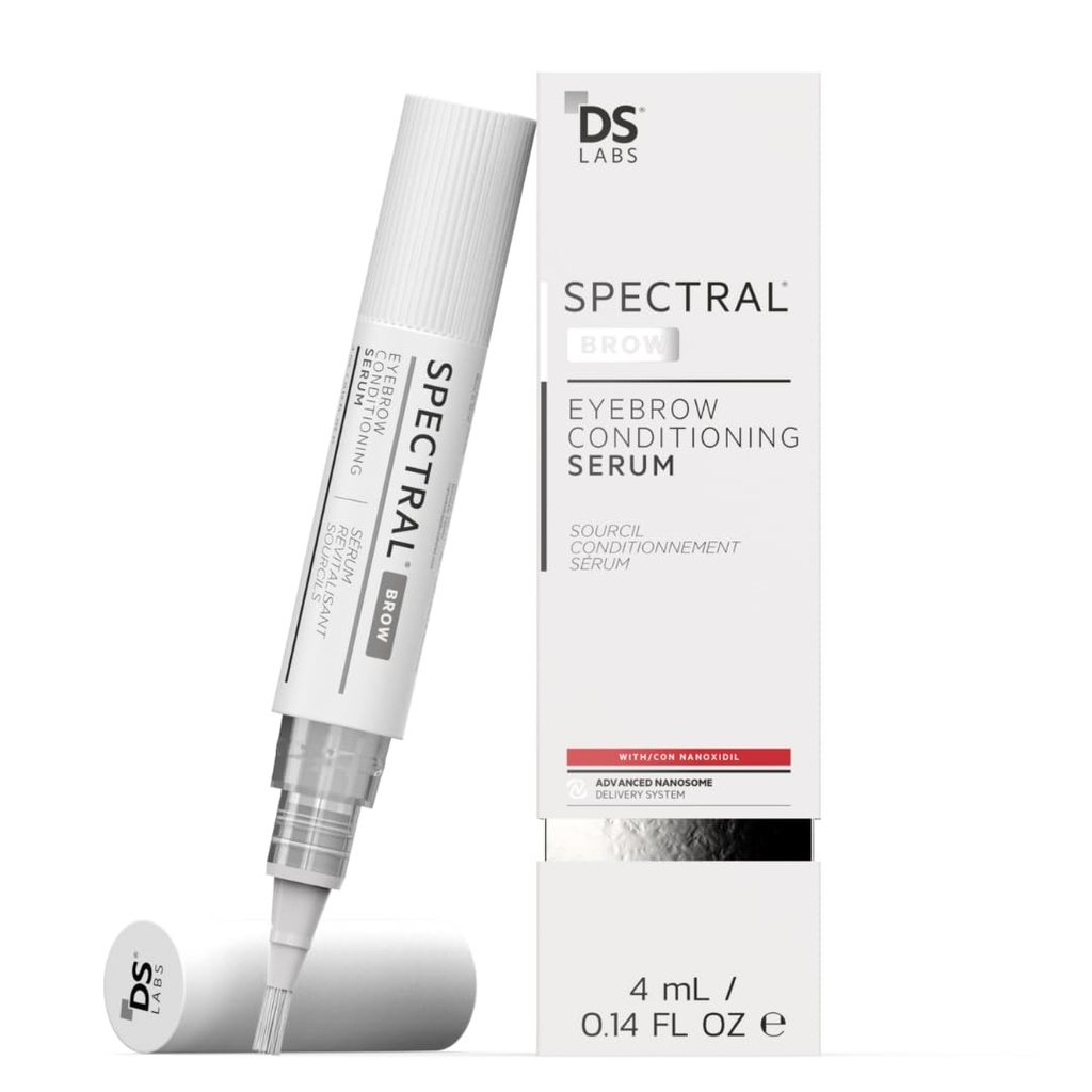 DS Labs Spectral. Sérum de conditionnement des sourcils BROW - supporte les sourcils plus pleins, plus épais, regardant, avec nanoxidil, rétinol et acide hyaluronique, sans parabène, sans sulfate, sans cruauté