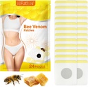 Patches de venin d'abeille, Patches de drainage lymphatique de venin d'abeille, Patches de drainage lymphatique de venin d'abeille pour femmes et hommes 24pcs