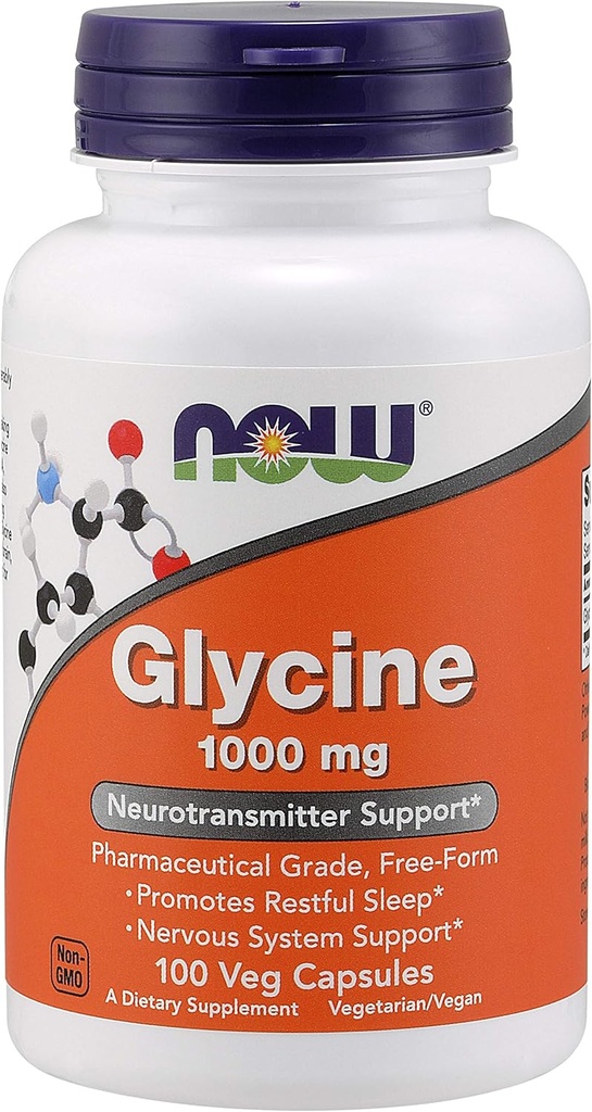 MAINTENANT ALIMENTS Glycine, 100 Nombre