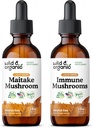 Maitake sauvage et biologique Teinture de champignons 2 fl oz & Immune Champignons Teinture 2 fl oz