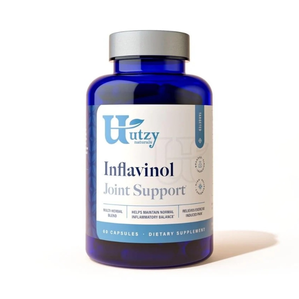 Utzy Naturals Inflavinol (complément de soutien mixte) avec Ginger, Devils Claw (avec harpagoside), Boswellia serrata (sous forme de Casperome®) et Rosemary (sous forme de AquaROX®)