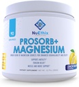 NuEthix Formules Prosorb+ Supplément alimentaire au magnésium, 200mg Mélange de magnésium pour soutenir le bien-être physique et mental, vitamine C, sans lait, sans gluten, et non-OGM, Citron Ice italienne, 90 portions