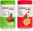 JuicePlus+ Mélange de fruits et légumes : pour Solid Nutritional Foundation - Boost Family's Health with 20 Fruits & Veggies Plus Nutriments végétaux - Préemballé 2 bouteilles (60 portions de fruits, 60 de légumes)