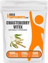 BulkSupplements.com Poudre d'extrait de chasteberry - Chasteberry provenant de Vitex Berry, supplément à base de plantes - végétalien et sans gluten, 500mg par portion, 250g (8,8 oz) (paquet de 1)