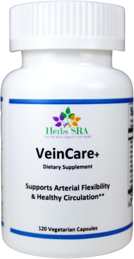 Supplément à base de plantes VeinCare - Soutien naturel pour les veines saines - Rutin, Châtaigne de cheval, Graines de raisin, Bilberry, Nattokinase - Promotion de la fonction de la veine optimale