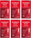 Supplément de fer Globulo Rojo - pilules de supplément alimentaire avec des vitamines de fer et de B de haute puissance, 60 comprimés - 6 pack