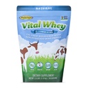Poudre de protéines de lactosérum pour la vitalité immunitaire, saveur naturelle 2,5lbs (56 portions), 15g de protéines par portion, lactosérum vital, l'holistique propre, la nutrition du bien-être
