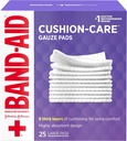 Johnson & Johnson Band-Aid des produits de premiers soins Coussin-Care Gauze Pads, 4 X 4 pouces, 25 Compte (paquet de 12)