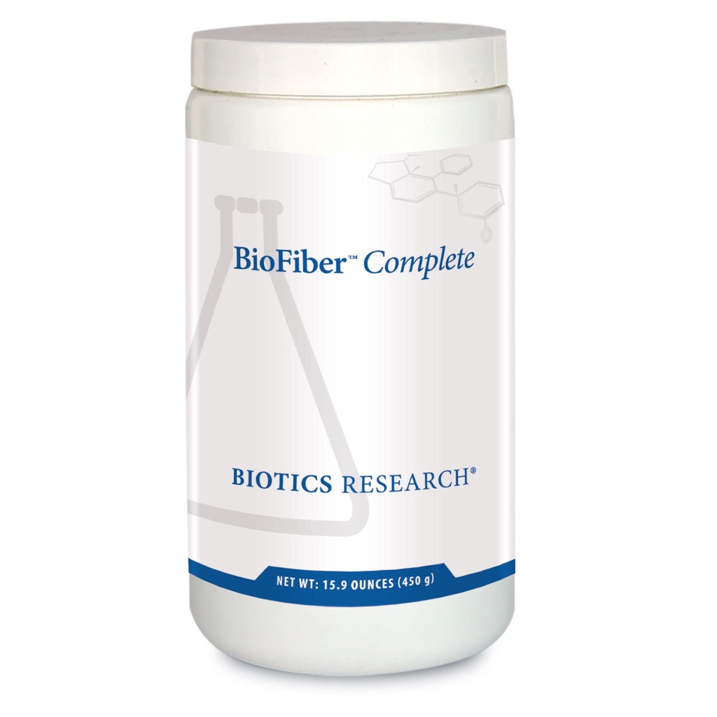 Recherche en biotique BioFibre Complete - 10 fibres alimentaires entières (organique et non-OGM), 5g de fibre par portion, poudre facile à mélanger, soutien prébiotique Gut 15,9 Oz